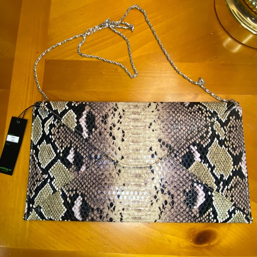 Earthbags Envelope Clutch - Faux Python